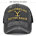 Miniatyrbillede 3 af 5: Sztxj Yellowstone Dutton Ranch Baseball Cap Justerbar Broderet Kasket (a)