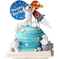 Miniatyrbillede 1 af 5: Astronaut Figurer Kagepynt Ydre Rum Kagedekoration Rummand Model Display Miniature Astronaut Legetøj Sæt 3 stk