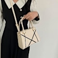 Miniatyrbillede 4 af 5: Dame Skuldertaske Retro Klassisk Håndtaske Pu Læder Clutch Taske Med Lynlås creamy white