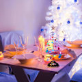Miniatyrbilde 5 av 5: Juletre Krystall Lys Bordplate Juletre 33cm LED Juletre og Krystallanheng Bordplate Julehjem Dekor gull