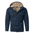 Miniatyrbild 3 av 5: Herr Cargo Hooded Jacka, Vinter Varma Foder Termisk Jacka Rock Blue M