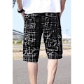 Pikkukuva 3 / 5: Miesten ruudulliset shortsit, väljä vyötärö, monipuoliset twill-cargo-shortsit GRAY 34