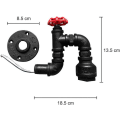 Miniatyrbillede 4 af 5: Industriel LED Smedejerns Væglampe E27 Base Sort (1 Pakke)