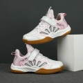 Miniatyrbilde 4 av 5: Lettvekts joggesko for barn, moteriktige innendørssko egnet for badminton 3D991 WhitePink EU 36