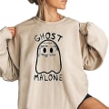 Miniatyrbillede 1 af 3: Sjov Halloween Ghost Malone Sjov Sweatshirt Style 2 2XL