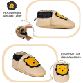 Miniatyrbilde 1 av 3: Babys Første Gåsko For Gutter Og Jenter, Myke Lærbarnesko, Krypesko, Småbarn / Babysko, Sklisikre Semsket Såler White panda 18 24 monate
