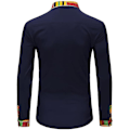 Miniatyrbillede 3 af 5: Herre Casual Skjorte med Knapper Langærmet Hipster Strandskjorter Navy XL