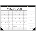 Miniatyrbillede 1 af 5: Vægkalender, Simpel, 2025, Engelsk Version, 430 x 305 mm (16,9 x 12,0 tommer) (Sort)