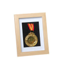 Miniatyrbilde 1 av 4: Ramme for å vise medaljer, Sportsmedalje 3D-boks fotorammer Brown 15*20cm