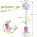 Miniatyrbillede 5 af 5: Børne Skrivebordslampe - Kreativ Genopladelig Skrivebordslampe LED Øjenbeskyttelse Touch Sensor Bordlampe Dæmpbar Sengelampe Med Penneholder (pink)