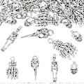 Miniatyrbild 2 av 5: 200 st 4 former Alloy Word Charms Berlocker Handgjorda med kärlek Berlocker Oval/Hjärta/Rektangel/Hand Former Smyckestillbehör för DIY Halsband