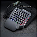 Miniatyrbilde 3 av 5: Enhånds mekanisk gamingtastatur med blå taster, RGB-bakgrunnsbelysning, 35 taster, rask respons med håndleddsstøtte, spillkontroller for datamaskin, stasjonær PC, Mac-spill