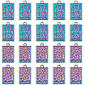 Miniatyrbillede 1 af 5: 20 stk. 2 Stilarter Tarotkort Charms Rack Plating Legering Vedhæng Stjerne og Luna Charms Regnbue Rektangel