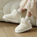 Miniatyrbillede 2 af 6: Fluffy snestøvler til kvinder, ensfarvede varme vinter hjemmesko, bløde ankelstøvler til indendørs og udendørs brug Khaki EU36 37