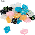 Miniatyrbillede 3 af 5: 30 stk. tilfældigt blandede bling farve Hamsa håndperler flade harpiks imitation opal farvede håndflade afstandsstykke perler til smykkefremstilling