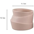 Miniatyrbillede 2 af 3: Sæt med 2 keramiske urtepotter - Irregulær form - Kreativ - Til små planter, kaktusser (a + B) style 2