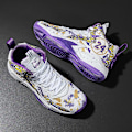 Miniatyrbillede 4 af 5: Herre Basketballsko Letvægts Åndbare Vandresko Atletiske Mode Sneakers 3D8909 WhitePurple EU 36