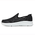Miniatyrbilde 3 av 4: Herre Sneakers Lett Gåing Pustende Sommer Komfortable Fritidssko 209 BlackWhite EU 41