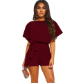 Miniatyrbild 1 av 5: Sommarklänningar för kvinnor, casual jumpsuits, kortärmade jumpsuits Red M