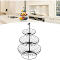 Miniatyrbillede 3 af 5: Frugtskål, frugtkurvskål God bæreevne 3-lags metal Elegant design Robust metalramme til køkken til