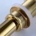 Miniatyrbild 2 av 5: En-håls tvättställsblandare Push Pop-up Click Clack Maker Stopper Stopper Ingen Overflow Made (guld)