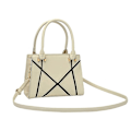 Miniatyrbillede 1 af 5: Dame Skuldertaske Retro Klassisk Håndtaske Pu Læder Clutch Taske Med Lynlås creamy white
