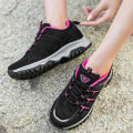 Miniatyrbillede 5 af 5: Dame Vandresko Lav Top Sneakers Til Udendørs Trailing Trekking Vandring 3Ds2101 BlackRed EU 36