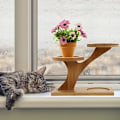 Miniatyrbild 3 av 5: blomkruka cupcake dessert stativ växttrappa trä växtställ blomkruksställ blommor växthållare inomhus utomhus balkong växthylla
