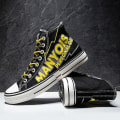 Miniatyrbilde 3 av 5: Herre Canvas Sko Mote Joggesko Lav Topp Tennissko Snøring Fritidssko 3D8770 Black EU 44