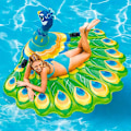 Miniatyrbillede 1 af 8: Oppustelig Påfuglebåd Pool Float til Børn, Oppustelig Båd Pool Float