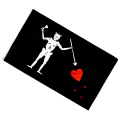 Miniatyrbilde 1 av 5: Edward Teach Blackbeard Piratflagg Partydekorasjon Halloween Hagepynt Svart