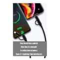 Miniatyrbilde 2 av 5: 4-i-1 Ladekabel Pd Multifunksjonell Hurtiglading Datakabel Type-c Til Type-c Ladekabel Ph Blue