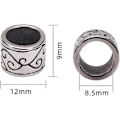 Miniatyrbillede 3 af 5: 10 stk. 8,5 mm Hul Rustfrit Stål Søjleperler Rørperler Charms Metal Store Hulperler Antik Sølv Spacer Løse Perler Europæiske Charms