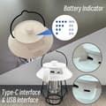 Miniatyrbilde 3 av 5: LED Vintage Oppladbare Barebones Lykter, Retro Bærbare Vanntette Campinglykter i Metall med 3 Dimmebare Kontrollmoduser WHITE