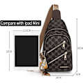 Miniatyrbillede 2 af 5: Slynge Rygsæk Slyngetaske til Kvinder, Brysttaske Dagstursrygsæk Crossbody Slynge Rygsæk (a-sort)
