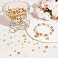 Miniatyrbillede 4 af 5: 1 Æske 700 stk. 4/6/8 mm Glasperleperler Karamel Orange Gul Rund Løs Spacer Perleforsyninger til DIY Efterårssmykkefremstilling Halskæder Armbånd Øre