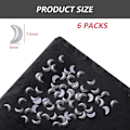 Miniatyrbild 2 av 4: 1200 st vita nageldekorationer platta måne/ovala former 3d nageldekorationer material utsmyckningar för nagelkonst diy hantverkstillbehör 5*7.5MM