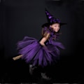 Miniatyrbilde 2 av 5: Tutu Heksekostyme for Jenter, Halloween Karneval Kostyme 3pcs 4T 5T
