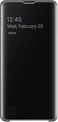 Beskyttende Clear View Folio Deksel til Samsung Galaxy S10 - Svart Fs