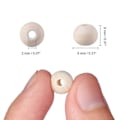 Miniatyrbillede 4 af 5: 3000 stk. naturlige ubehandlede træperler runde løse træperler afstandsstykker til håndværk blyfri mokkasin 8 mm hul: 2 mm