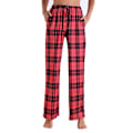 Miniatyrbillede 1 af 4: Dame Pyjamasbukser Stræk Lounge Bukser Ternede Pyjamasunderdele Red M