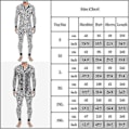 Pikkukuva 2 / 4: Miesten raidallinen pyjama, pitkähihainen, yksiosainen haalari, yöasu White 2XL