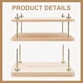 Miniatyrbild 4 av 5: Bokpress Bokbindning Trä Bokpress Verktyg Portabel Bindningspressmaskin med Järnmutter Vingmuttrar Packning för Hem Skola Kontor Bokbindningstillbehör