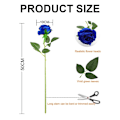 Miniatyrbilde 2 av 5: 5 stk. Rosebukett Realistisk Falsk Rose Bryllup Familie Fest Dekorasjon Event Gave blue