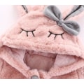 Miniatyrbilde 3 av 5: Jenter Varm Vinterjakke Hette Fuskepels Fleecejakke For Småbarn Baby Pink 90