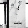 Miniatyrbilde 5 av 5: Betterlifefg-baderomsklokke, LCD digital alarm med vanntett berørings dusjklokke, vanntette timere termometer bærbar displayklokke med sugekopp C