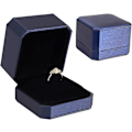 Miniatyrbild 2 av 5: Ringbox för bröllopsceremoni Läder smyckeskrin Förlovning Bröllopskort Box, Smyckesorganisatör Box Förlovningsringhållare Smyckesgåvoask Smycke S