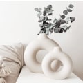 Miniatyrbillede 4 af 5: Hvid Donut Vase Keramisk Vase Rumdekorationer