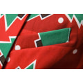 Miniatyrbillede 4 af 4: Herre Juletræsprint Sjov Nytår Slim Fit Blazer Red XXL