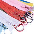 Miniatyrbild 5 av 5: 36 st 10 tum plast blixtlås i nylon med ringdragkedjor stängda ändar harts blixtlås för DIY sömnad hantverk väska kläder
